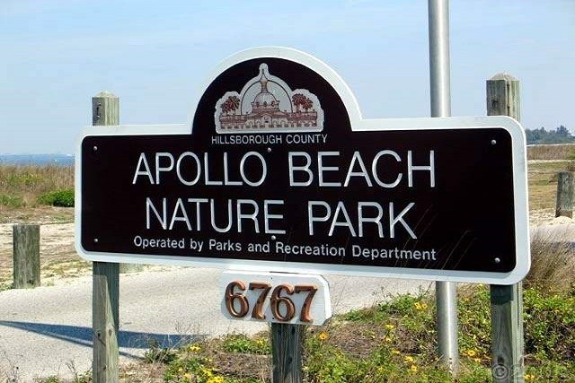 Apollo Beach Nature Park entrance sign