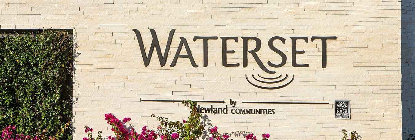 Waterset entrance sign.