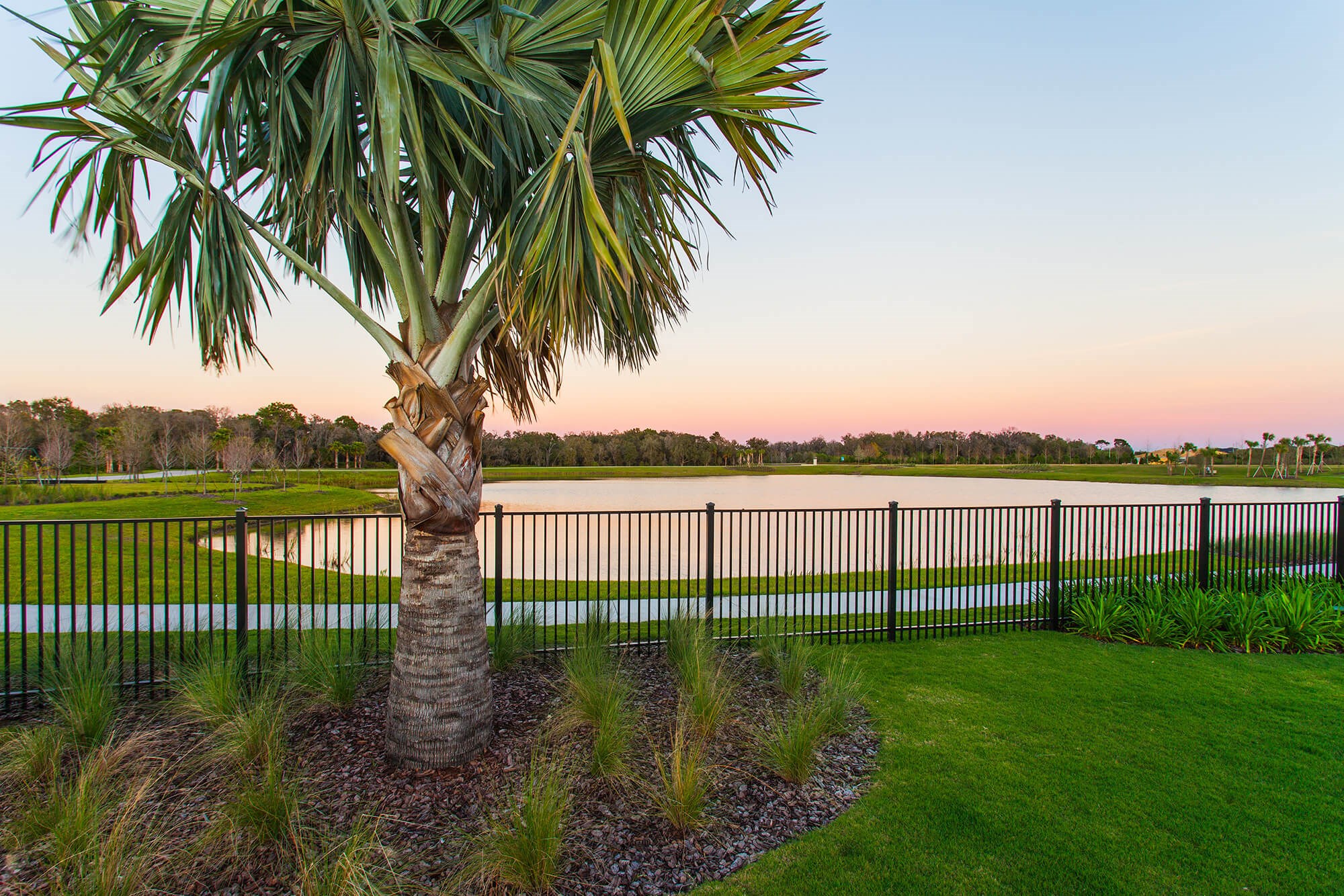 Waterset Lakeside at dusk.