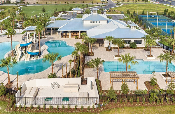 Aerial view of the Waterset Club Apollo beach, Fl.