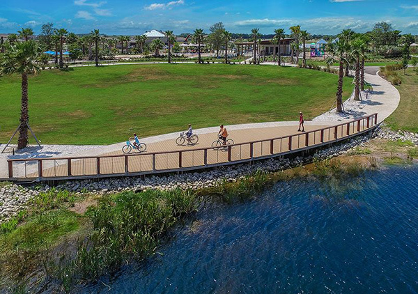 Grand Lawn concert and event space at the Lakeside Park amenity in Waterset.