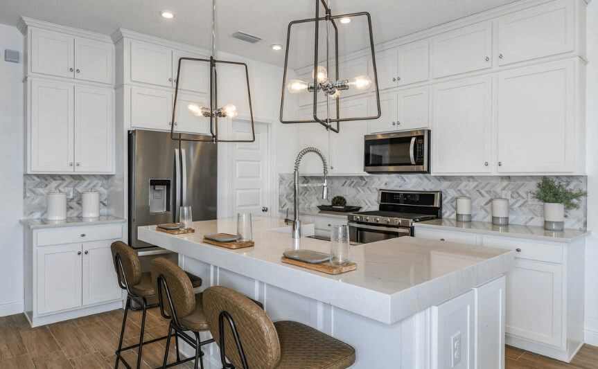 Kitchen space of Cardel Homes Brighton 2 model in Waterset