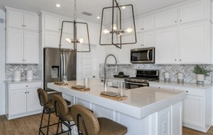 Kitchen space of Cardel Homes Brighton 2 model in Waterset