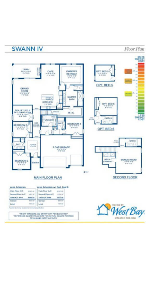 Homes by WestBay Swann IV floorplan.