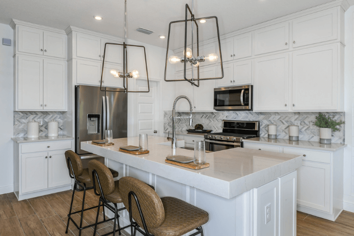 Kitchen space in model home