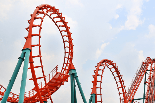 Colorful roller coaster