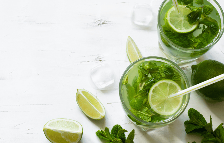 two mojito mocktails for summer barbecues