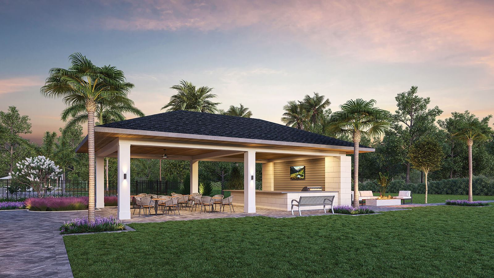Regency at Waterset Clubhouse Lawn | Active Adult Community in Apollo Beach, Florida