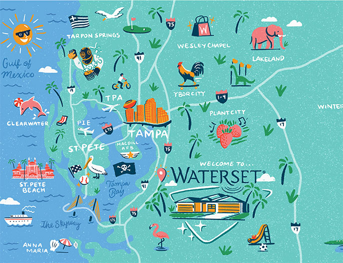 Map of Waterset community in Apollo Beach, Florida